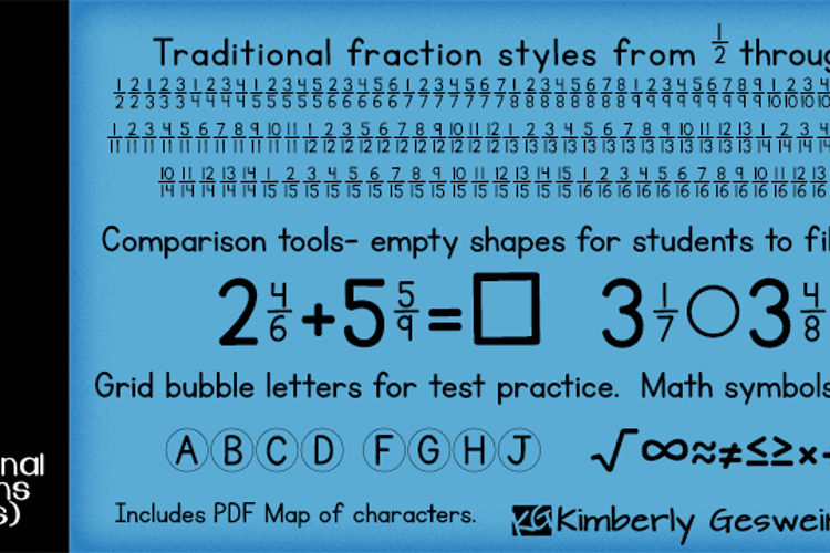 KG Traditional Fractions Font
