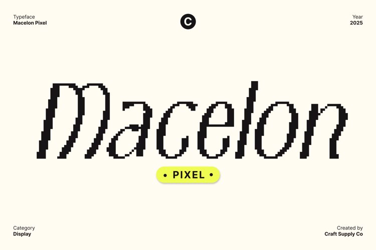 Preview of Macelon Pixel Font