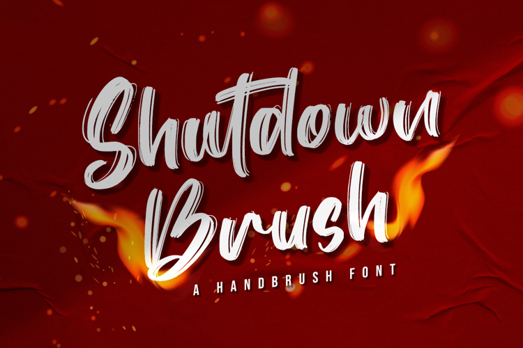 Preview of Shutdown Brush Font