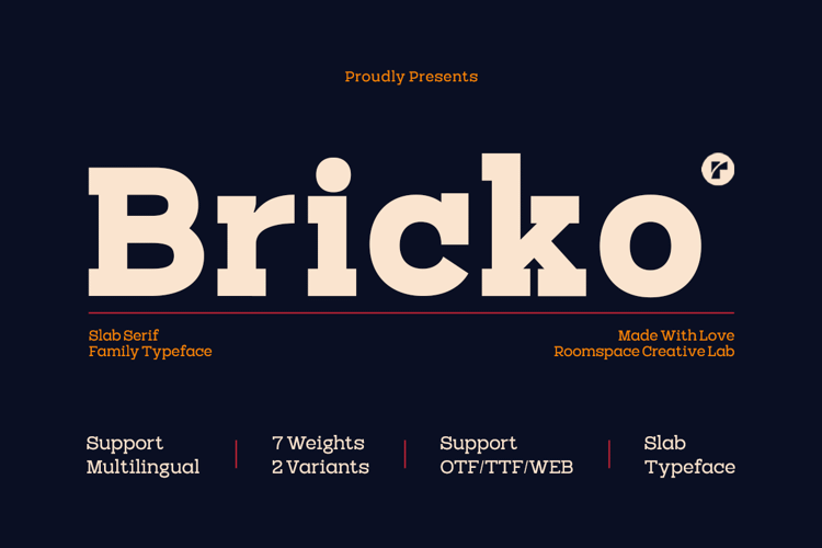 Preview of RCL Bricko - Font