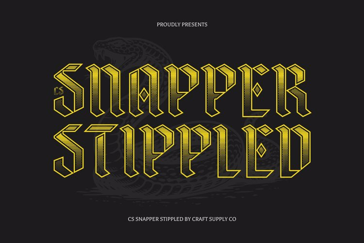 Preview of CS Snapper Stippled Font