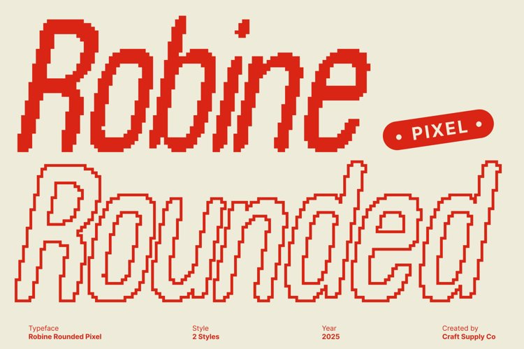Preview of Robine Rounded Pixel Font