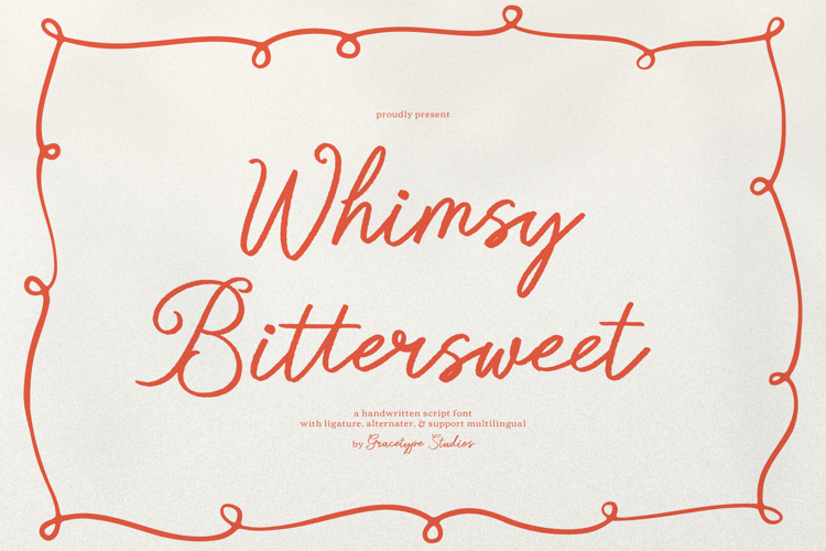 Preview of Whimsy Bittersweet Font