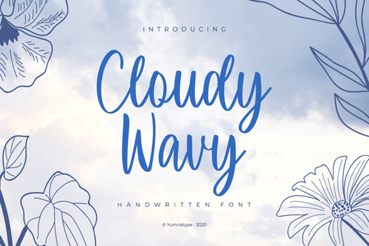 Cloudy Wavy Font