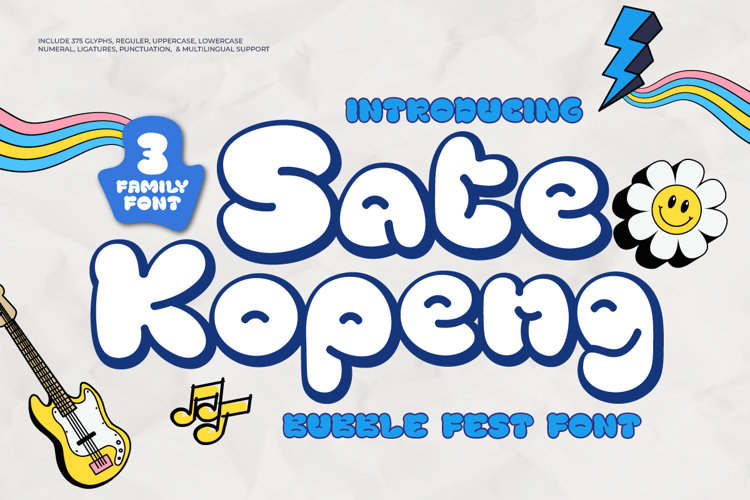 Preview of Sate Kopeng Font