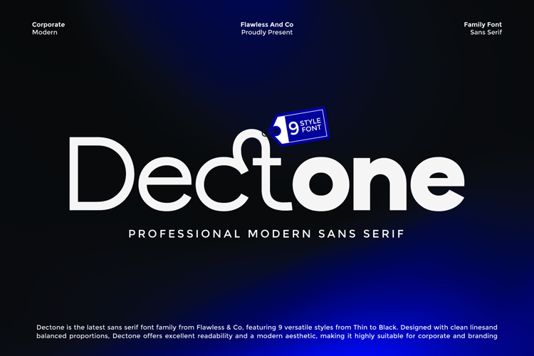 Preview of DECTONE Font
