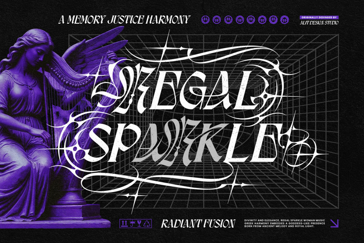 Preview of Sectra Chrome Font