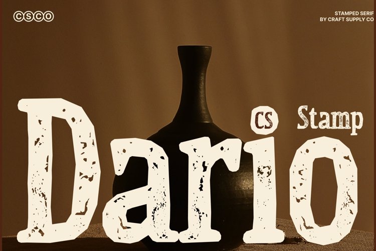 Preview of CS Dario Stamp Font