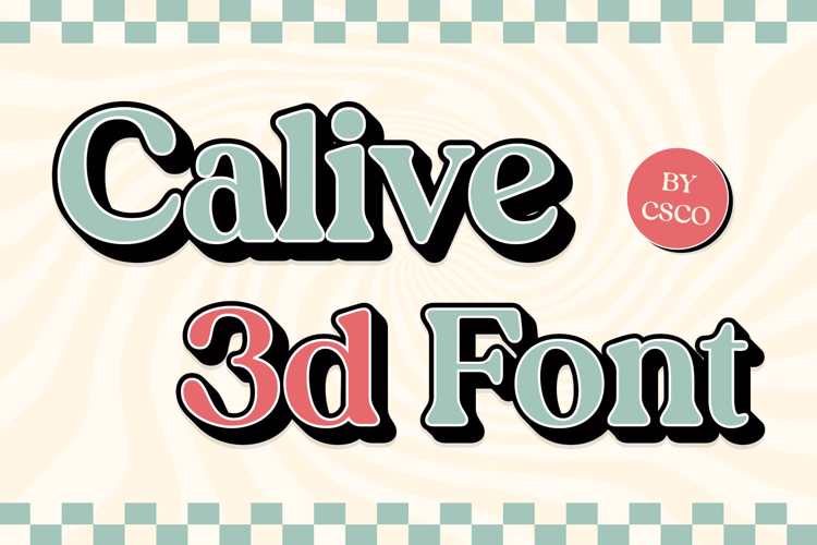 Calive 3D Font