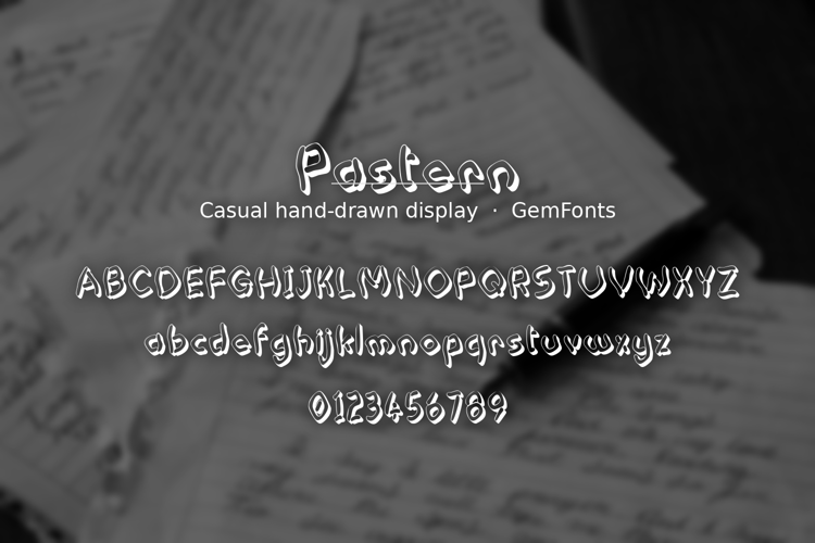 Preview of Pastern Font