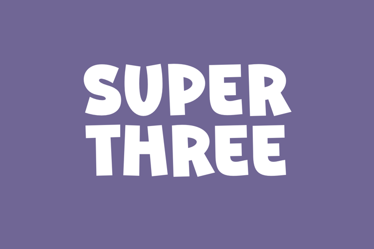 Preview of Super Three Font