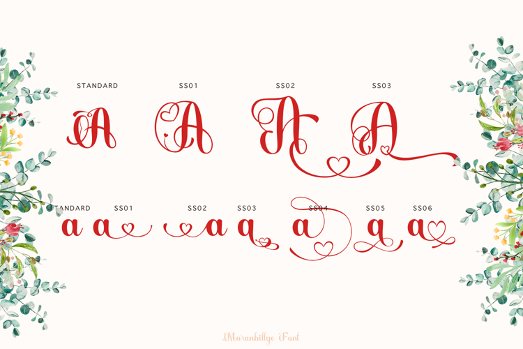 Preview of Moranbillye Font