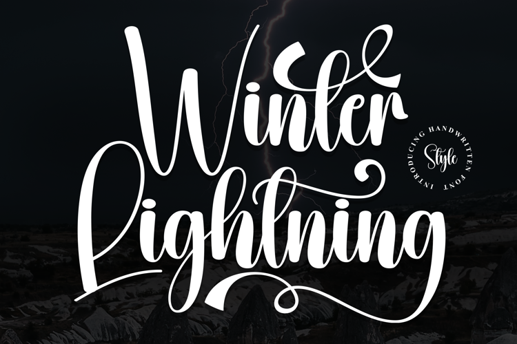 Preview of Winter Lightning Font