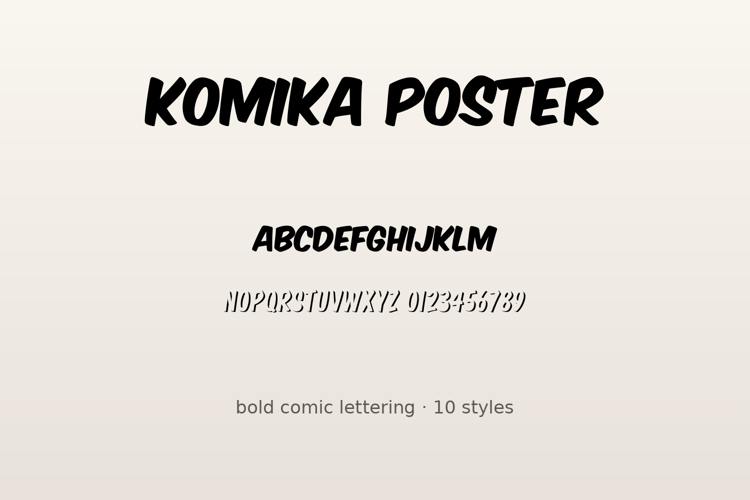 Preview of Komika Poster Font