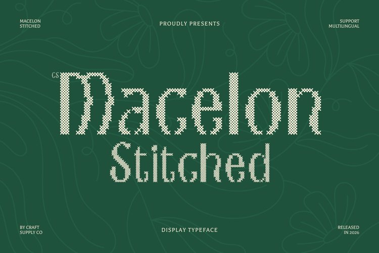 Preview of Macelon Stitched Font
