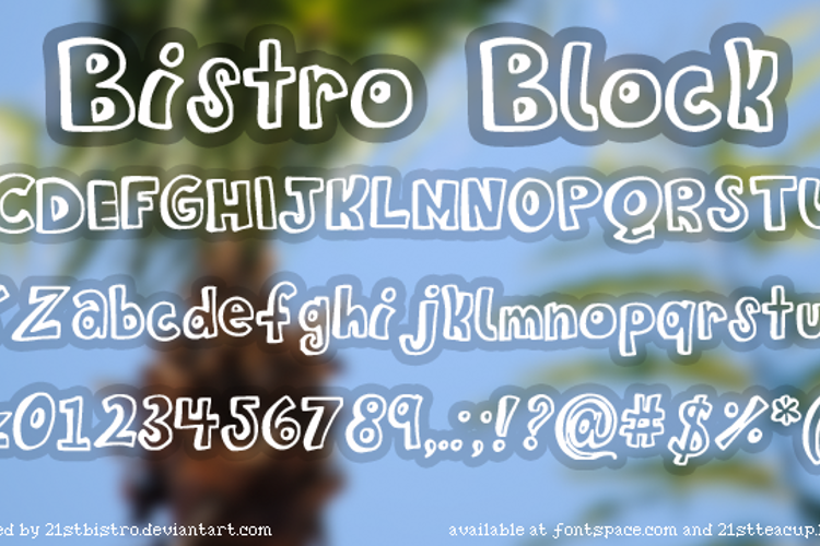 BistroBlock Font