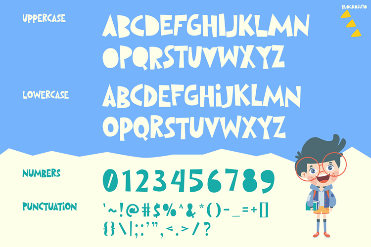 Preview of Blockosuto Font