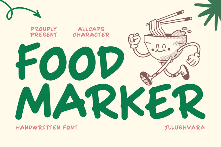 Preview of Food Marker Font