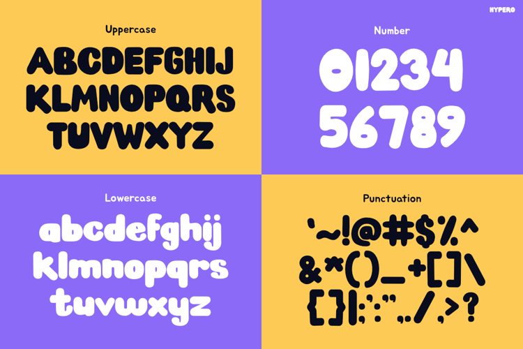 Preview of Hypero Font