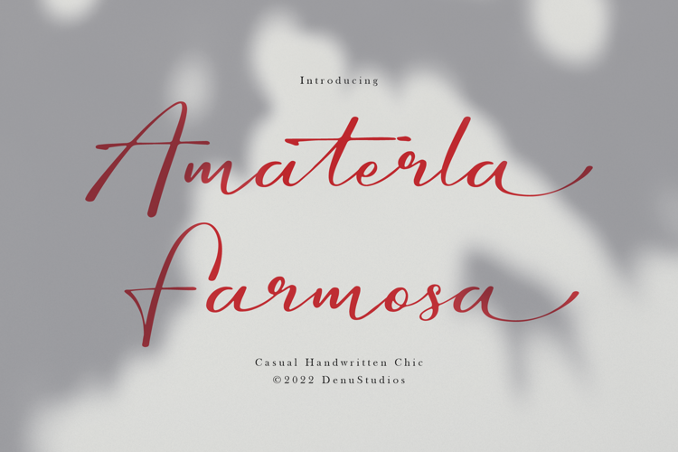 Preview of Amaterla Farmosa Font