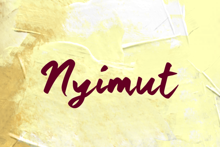 Preview of n Nyimut Font