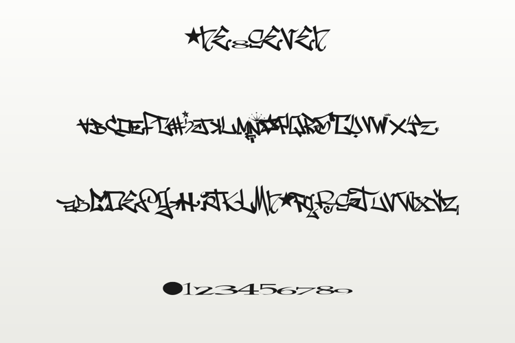 Preview of one8seven Font