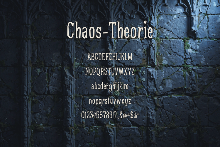 Preview of Chaos-Theorie Font