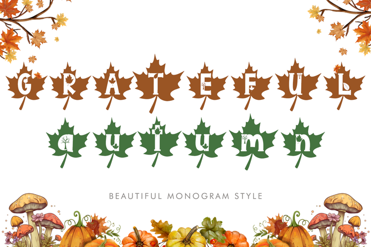 Preview of Grateful Autumn Font