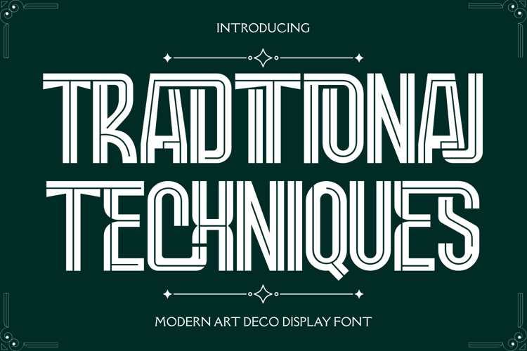 Preview of TRADITIONAL TECHNIQUES Font