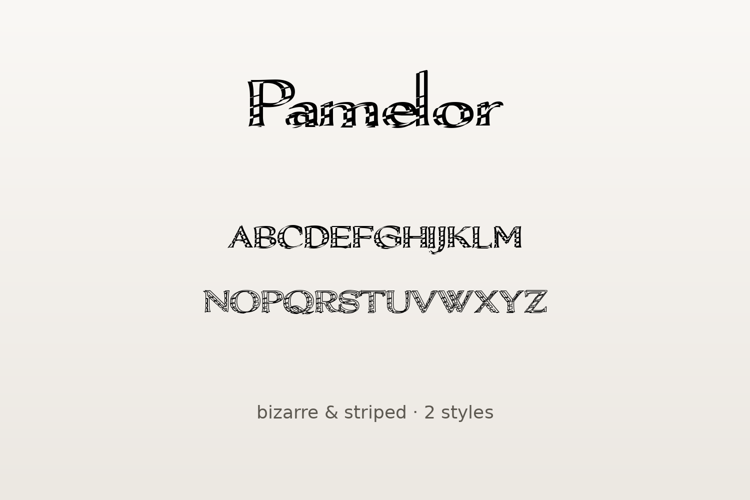 Preview of Pamelor Font