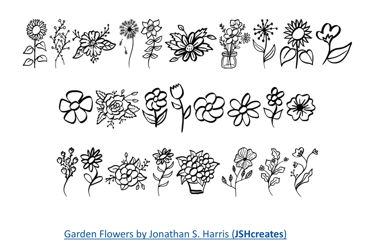 Garden Flowers Font