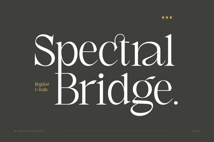 Spectral Bridge Font