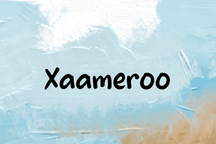 Preview of x  Xaameroo Font