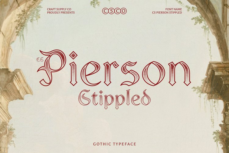 Preview of CS Pierson Stippled Font