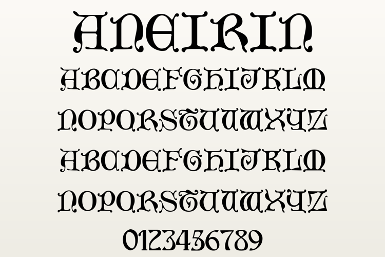 Preview of Aneirin Font