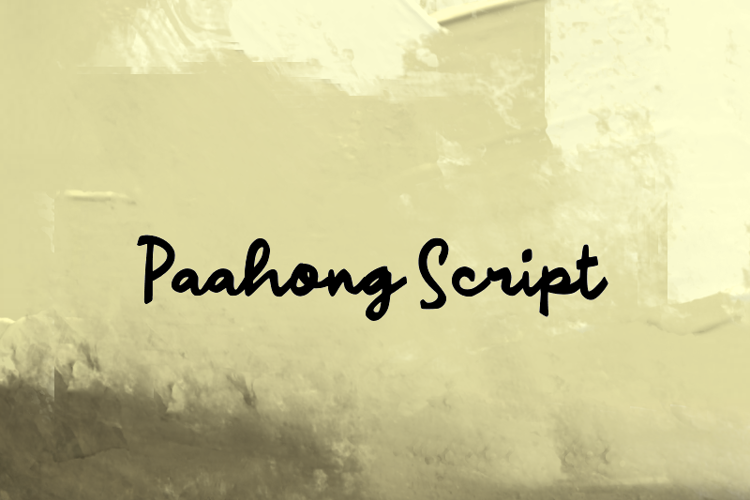 Paahong Script Font