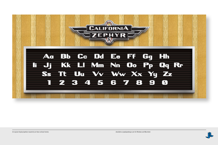 California Zephyr Font