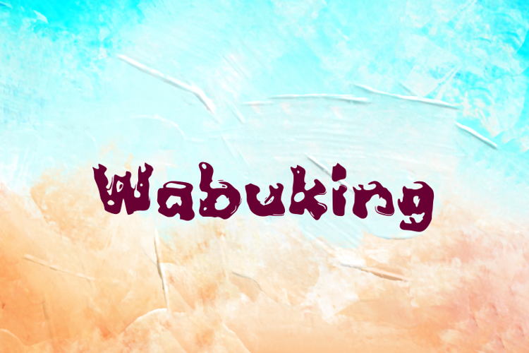 Preview of w Wabuking Font