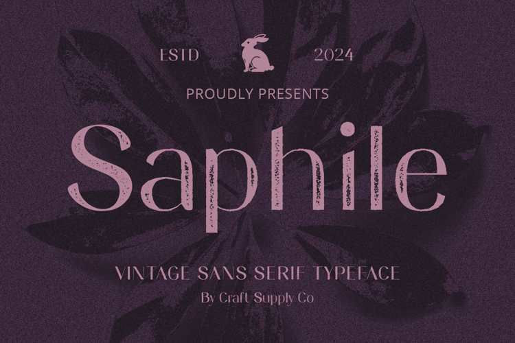 Saphile Vintage Stamp Font