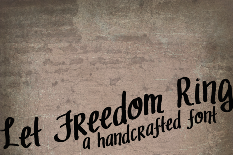 MRF Let Freedom Ring Font