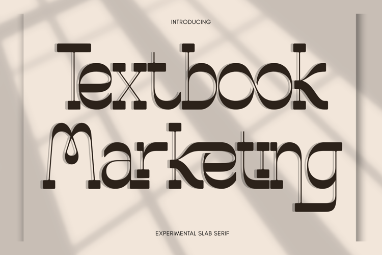 Preview of Textbook Marketing Font