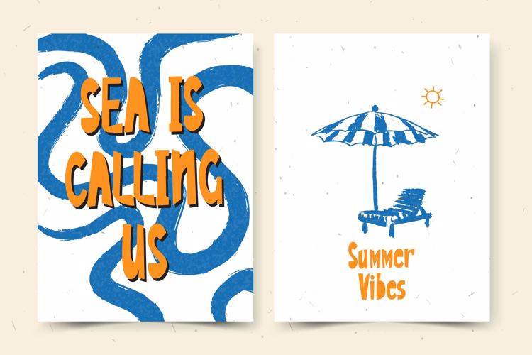 Preview of Waveroo Tropical Font