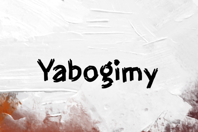 Preview of y  Yabogimy Font