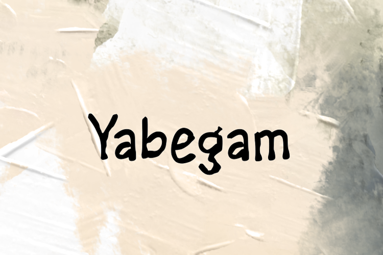 Preview of y  Yabegam Font