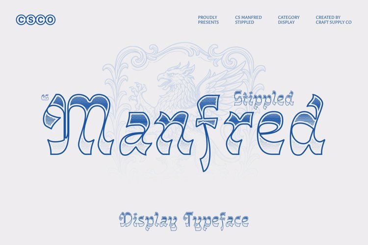 Preview of CS Manfred stippled Font
