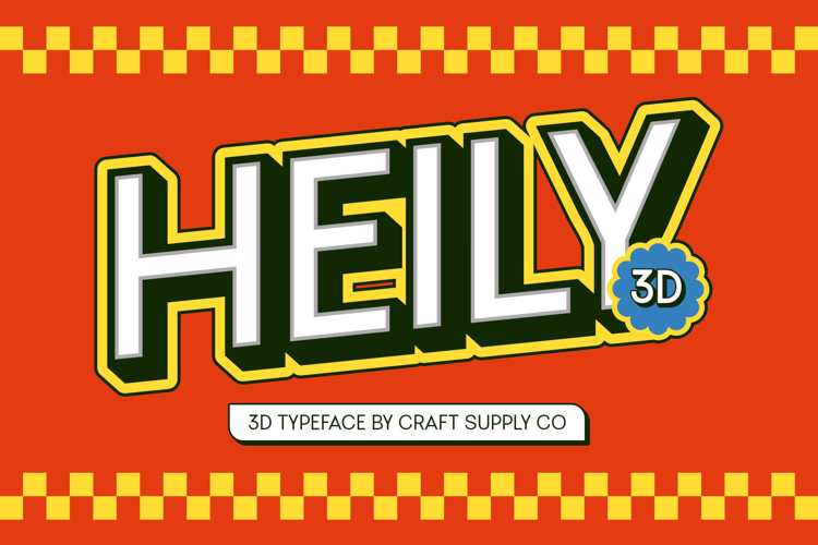 Heily 3D Font
