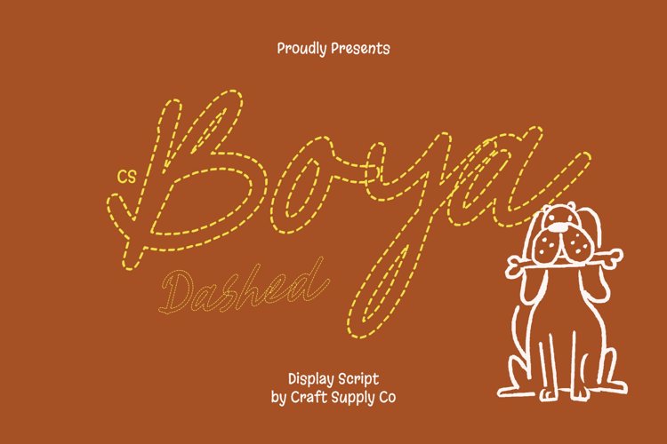 Preview of CS Boya Dashed Font