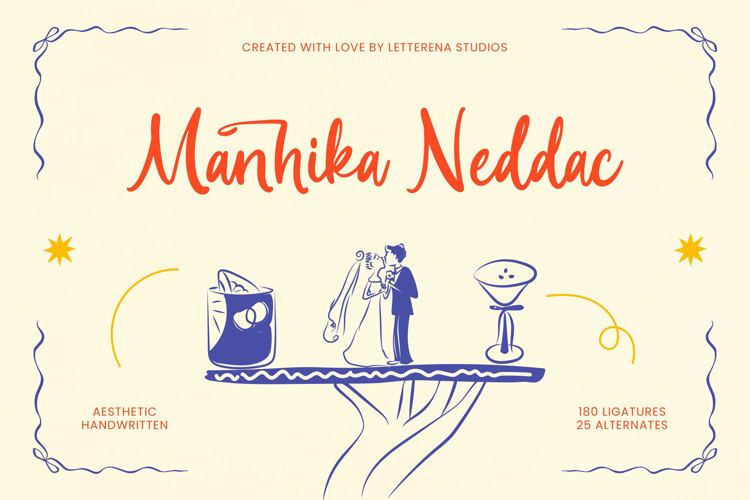Preview of Manhika Neddac VERSION Font