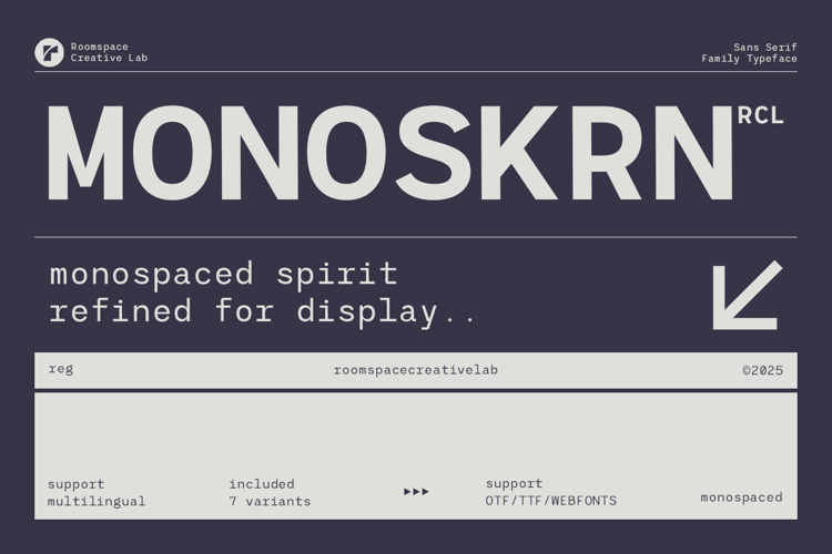 Preview of RCL Monoskrn - Font