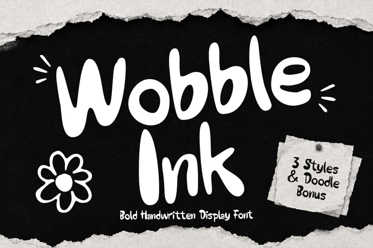 Preview of Wobble Ink Font